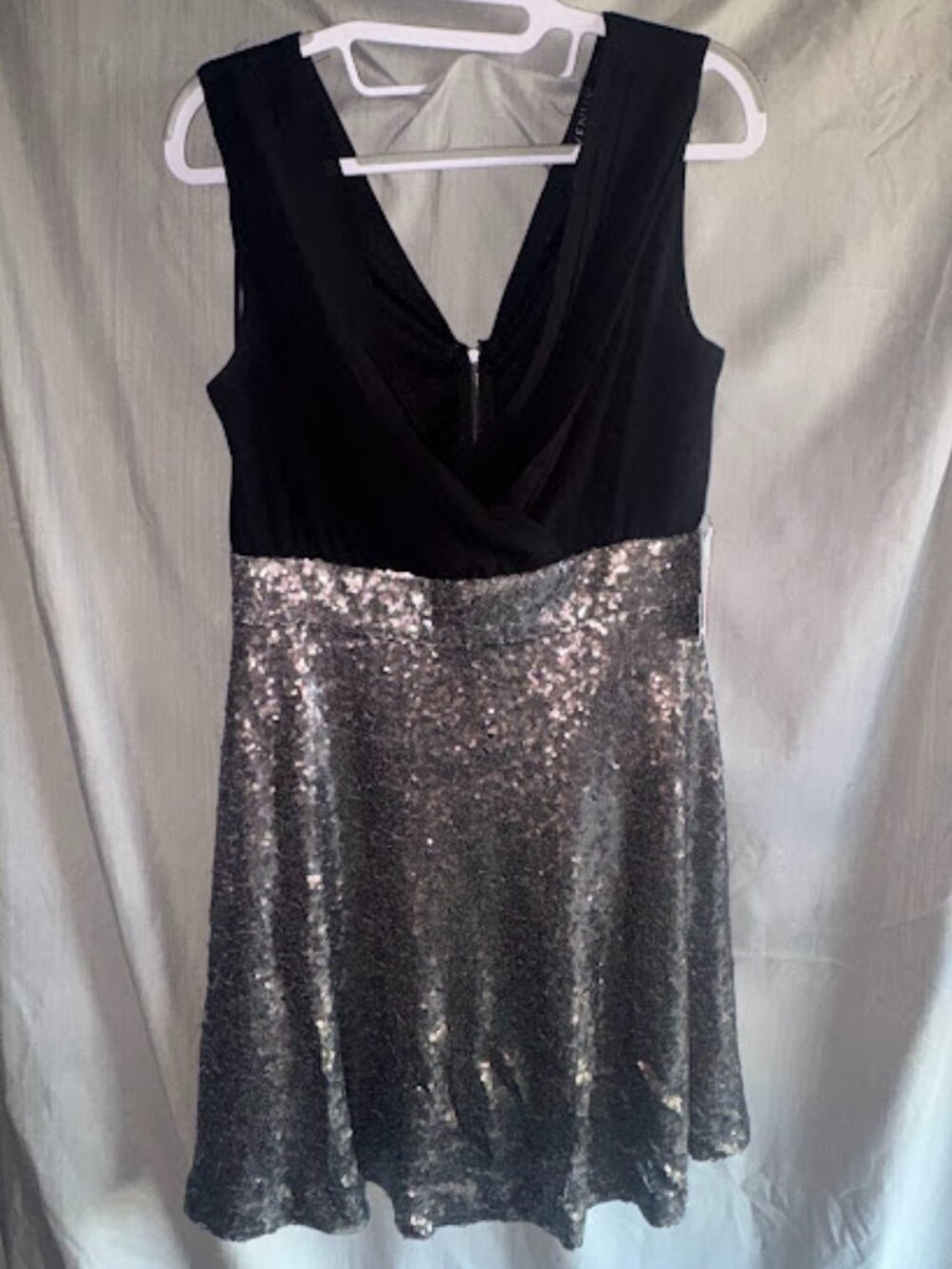 Venus Black and Silver Sequin Cocktail Dress - Size 6 - NWT